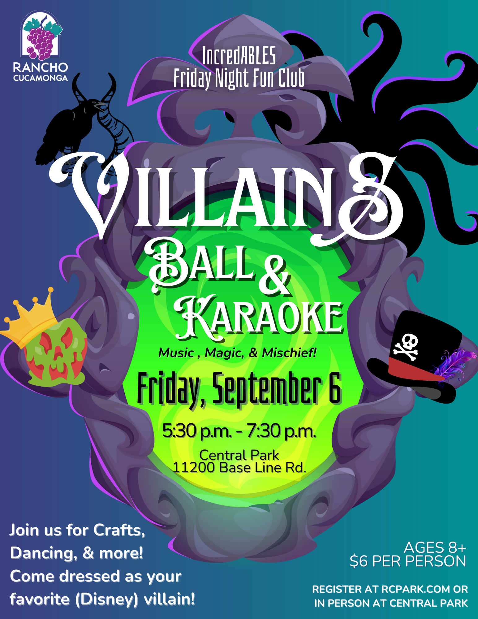 IncredABLES Friday Night Fun Club Villains Ball & Karaoke City of